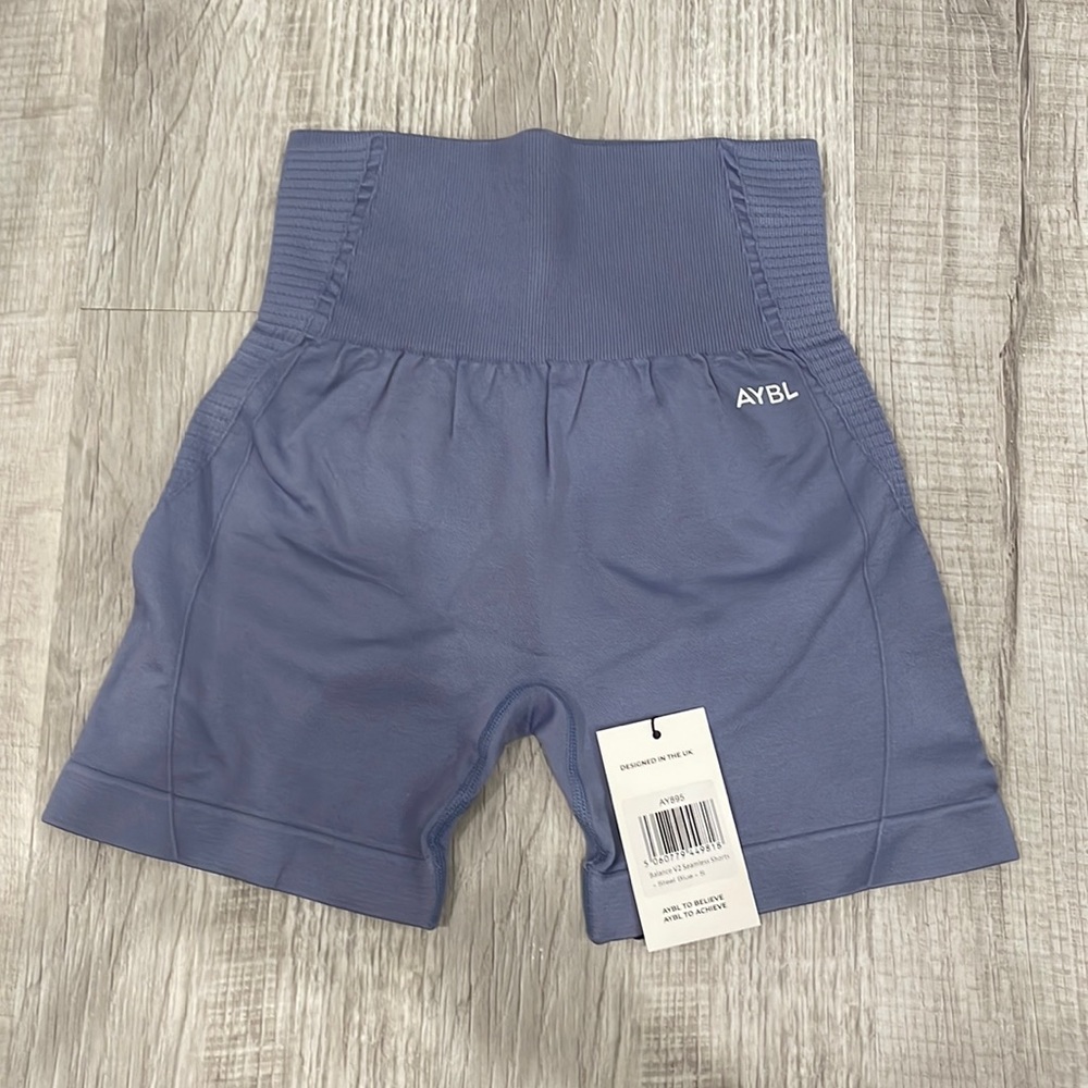 AYBL Balance V2 Seamless Shorts in Steel Blue Size Small
